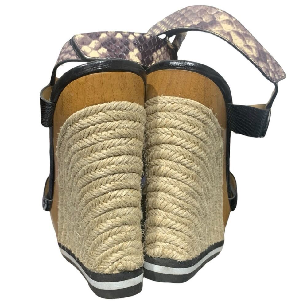 Michael Michael Kors Snakeskin Espadrill Wedges SZ 9 - Picture 4 of 8